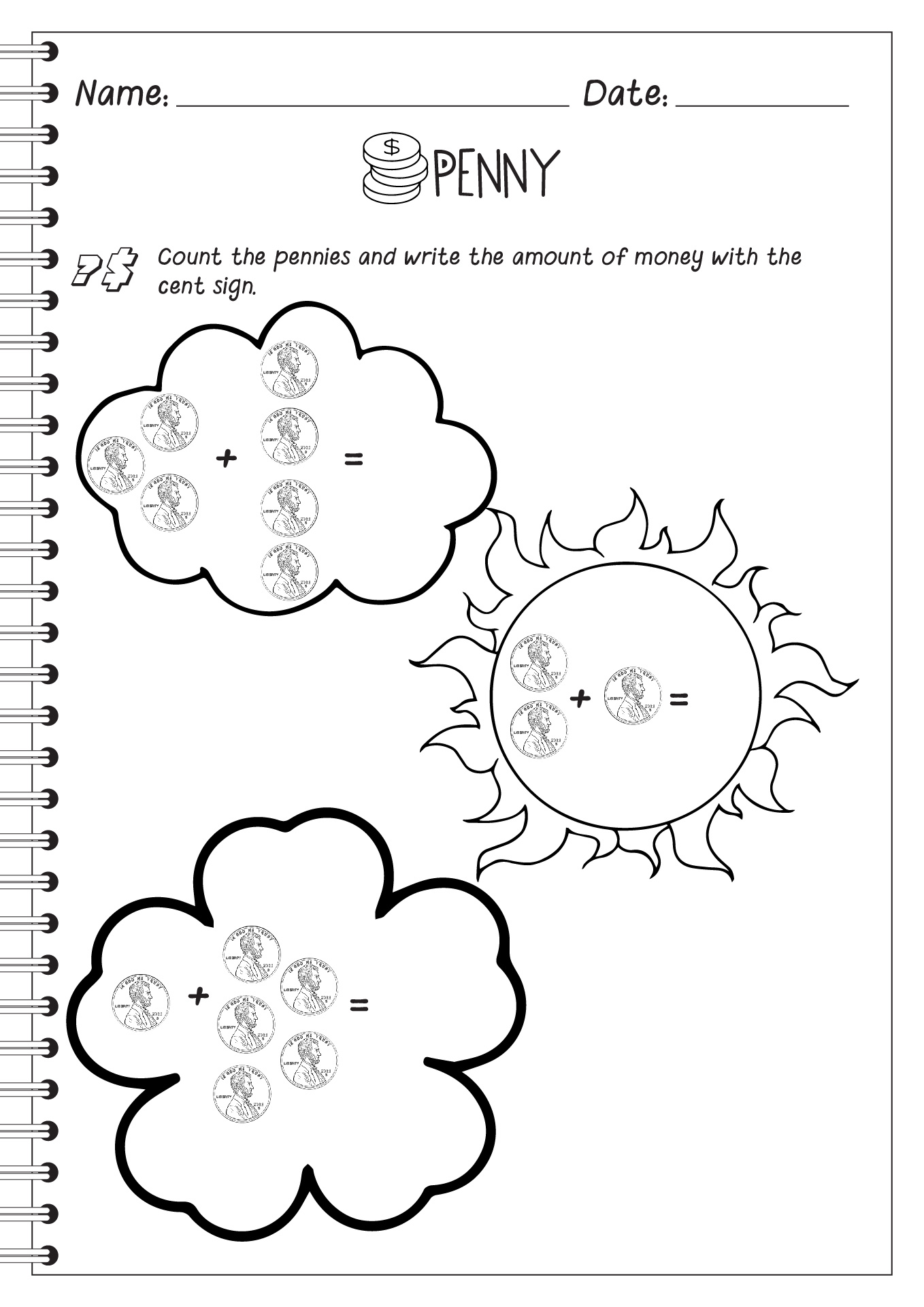 Penny Out of Print Worksheets