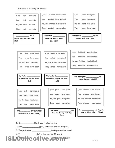 Perfect Verb Tense Worksheets 5th Grade Image