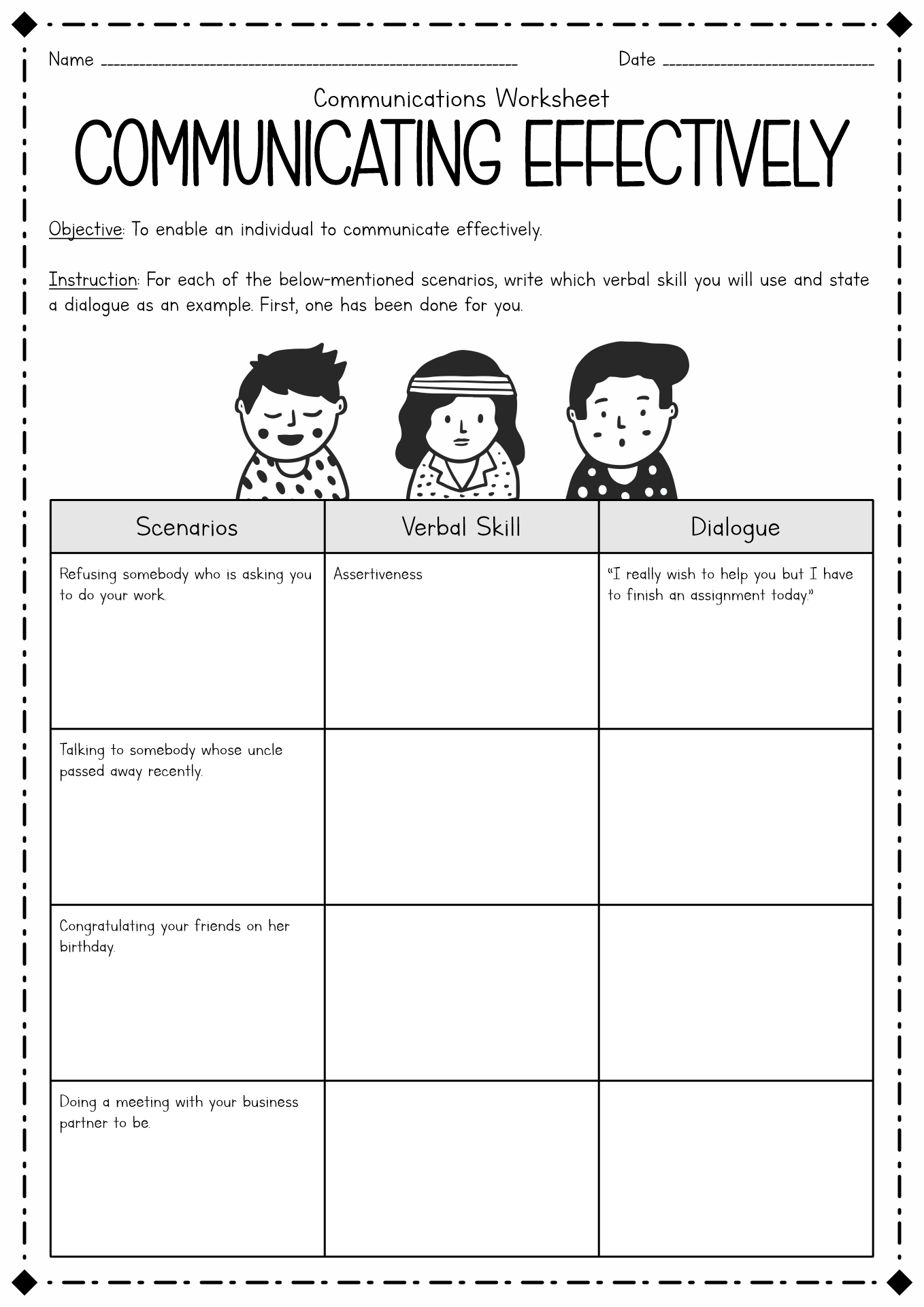 Communication Worksheets For Kids Therapy 17 Free Communication Worksheets