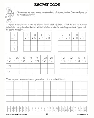 Printable Secret Code Worksheets for Kids Image