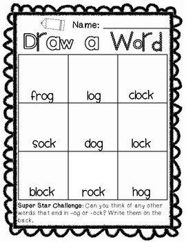 Short a Word Family Worksheets Image