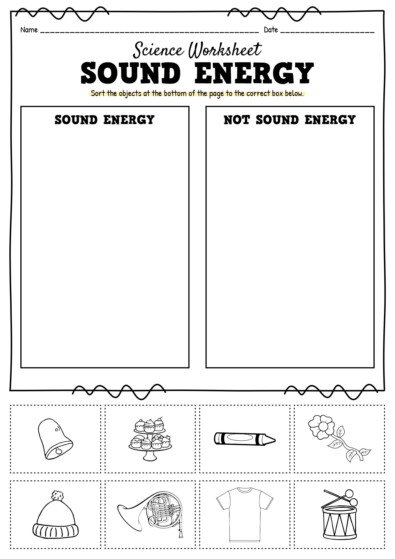 Sound Energy Worksheets 2nd Grade Image