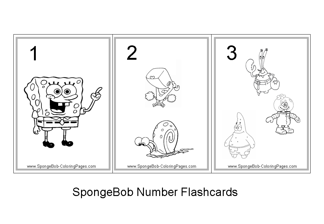 Spongebob Color by Number Printables Image