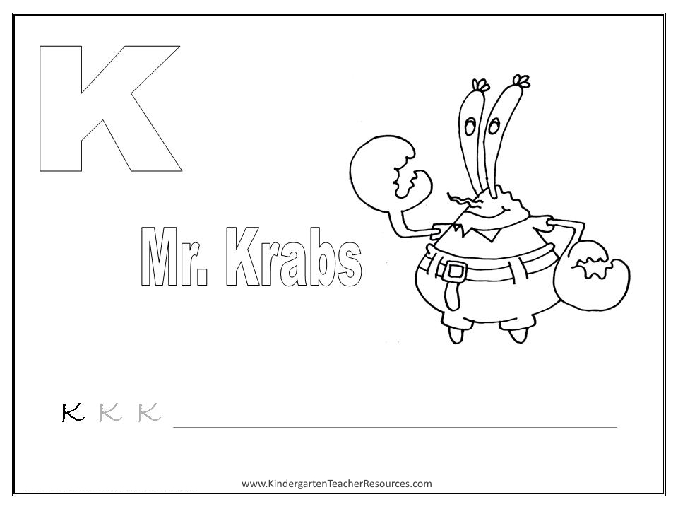 Spongebob Letter Alphabets Worksheets Image