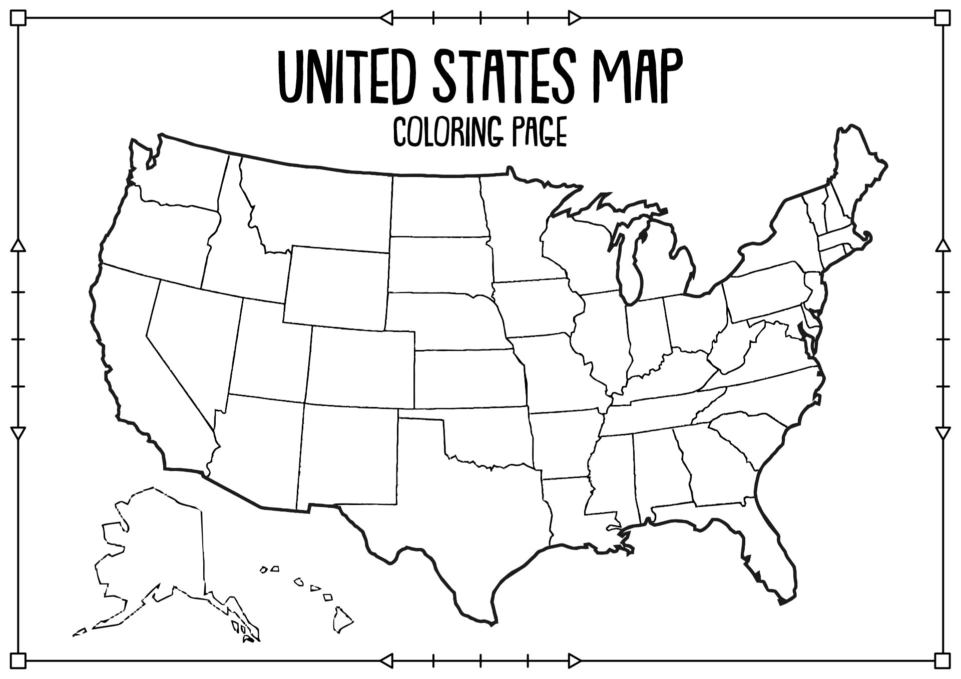 United States Map Coloring Worksheet