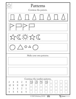 1st Grade Math Patterns Worksheets Image