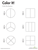 2nd Grade Math Worksheets Fractions Image