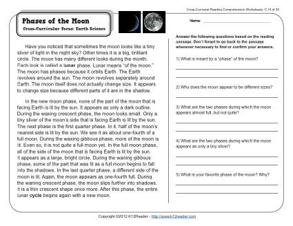 3rd Grade Reading Comprehension Worksheets