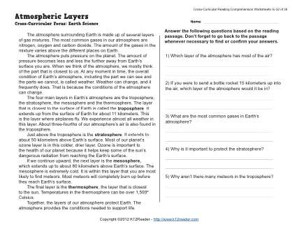5th Grade Reading Comprehension Worksheets