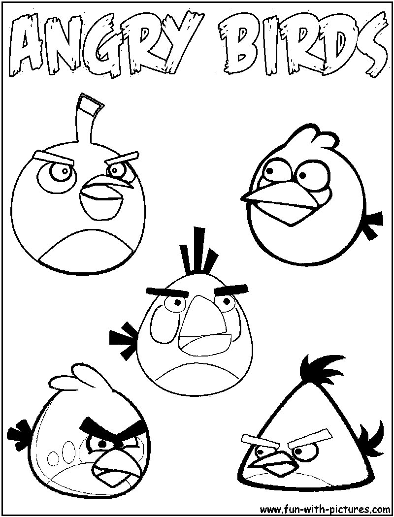 Angry Birds Coloring Pages for Kids Image