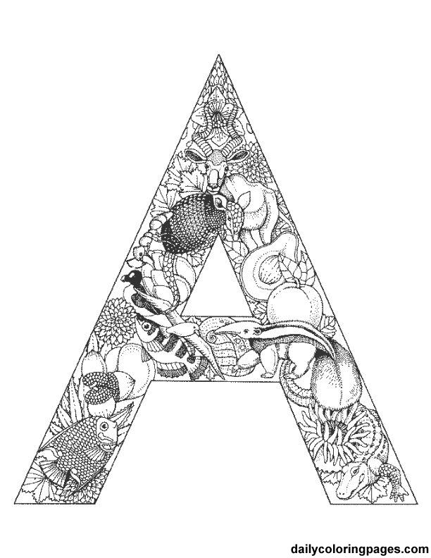 Animal Alphabet Letters Coloring Pages Image