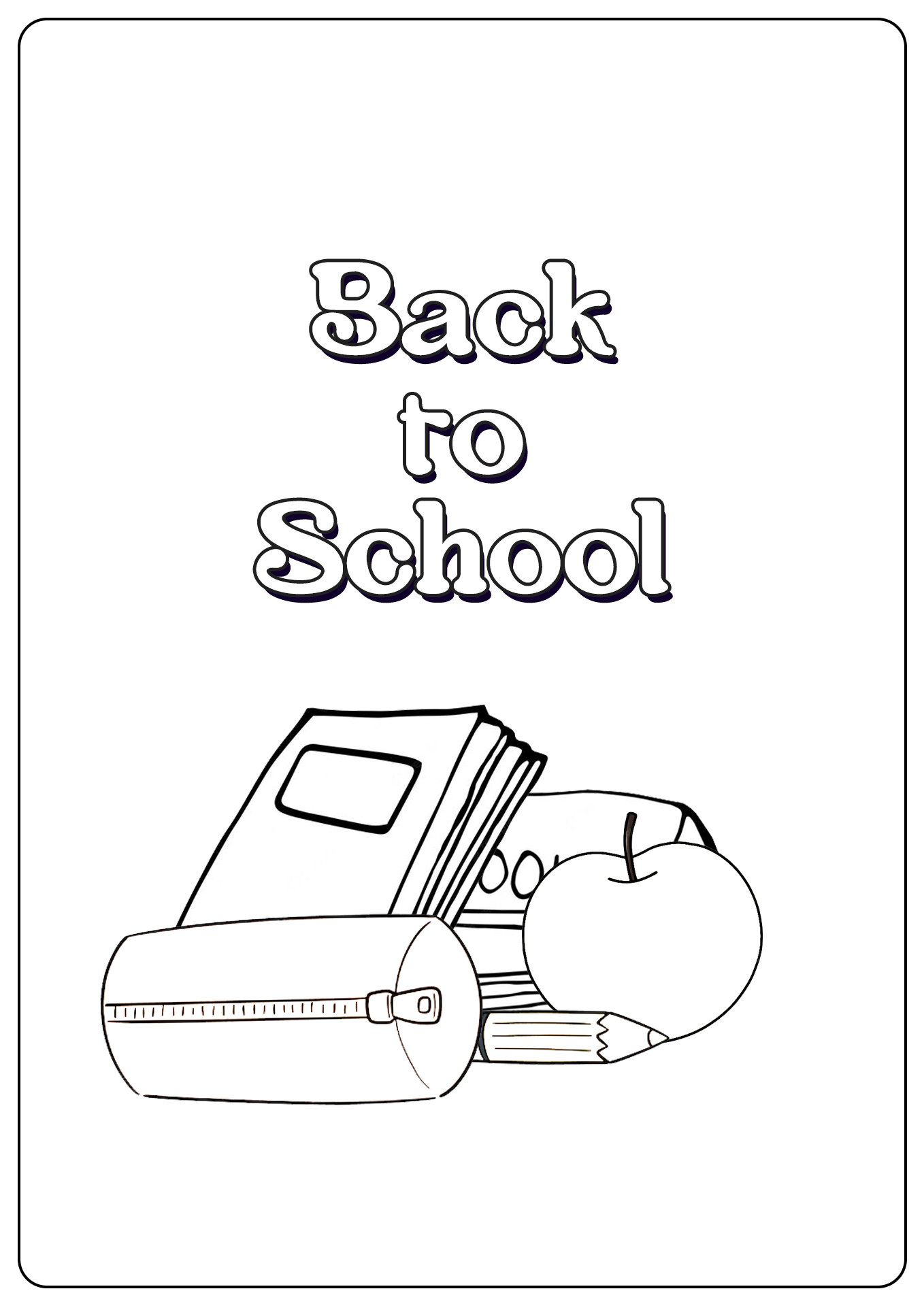 Back to School Coloring Sheets Printable