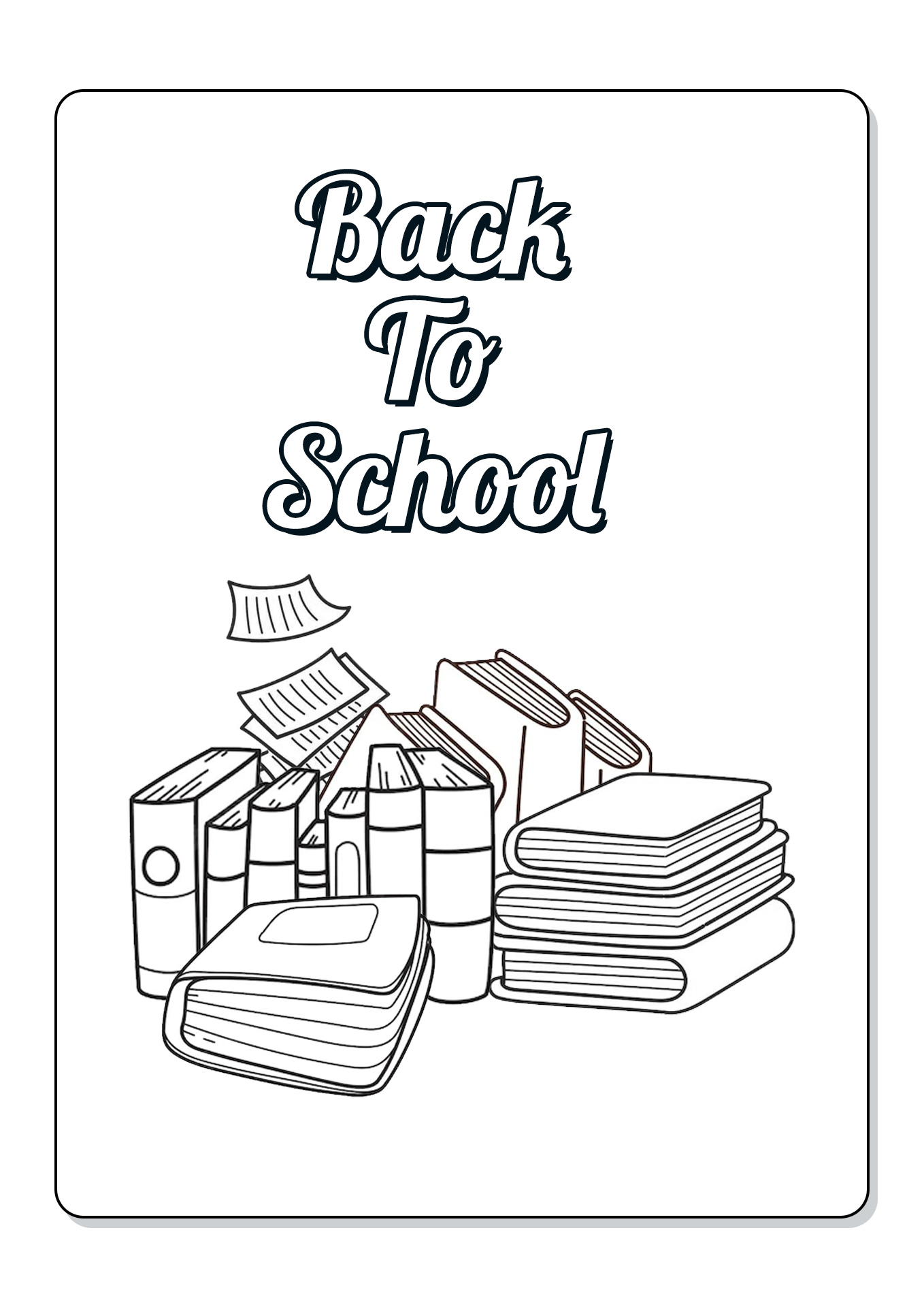 Back to School Coloring Sheets
