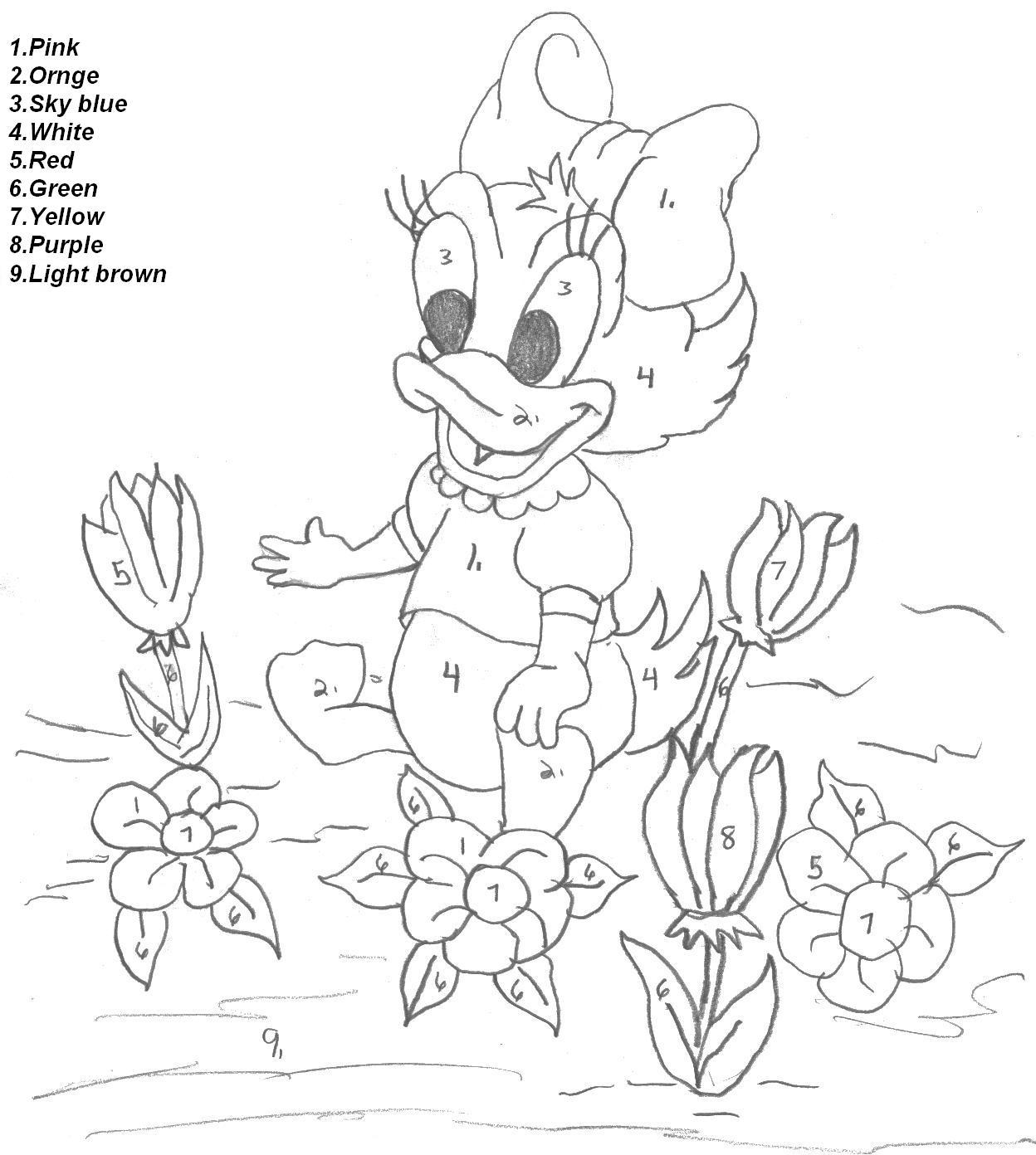 Color by Number Coloring Pages for Kids Image