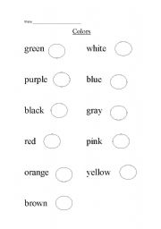 Color Word Worksheets Image
