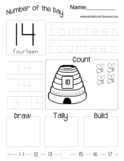 Day of the Number Worksheet Free Image