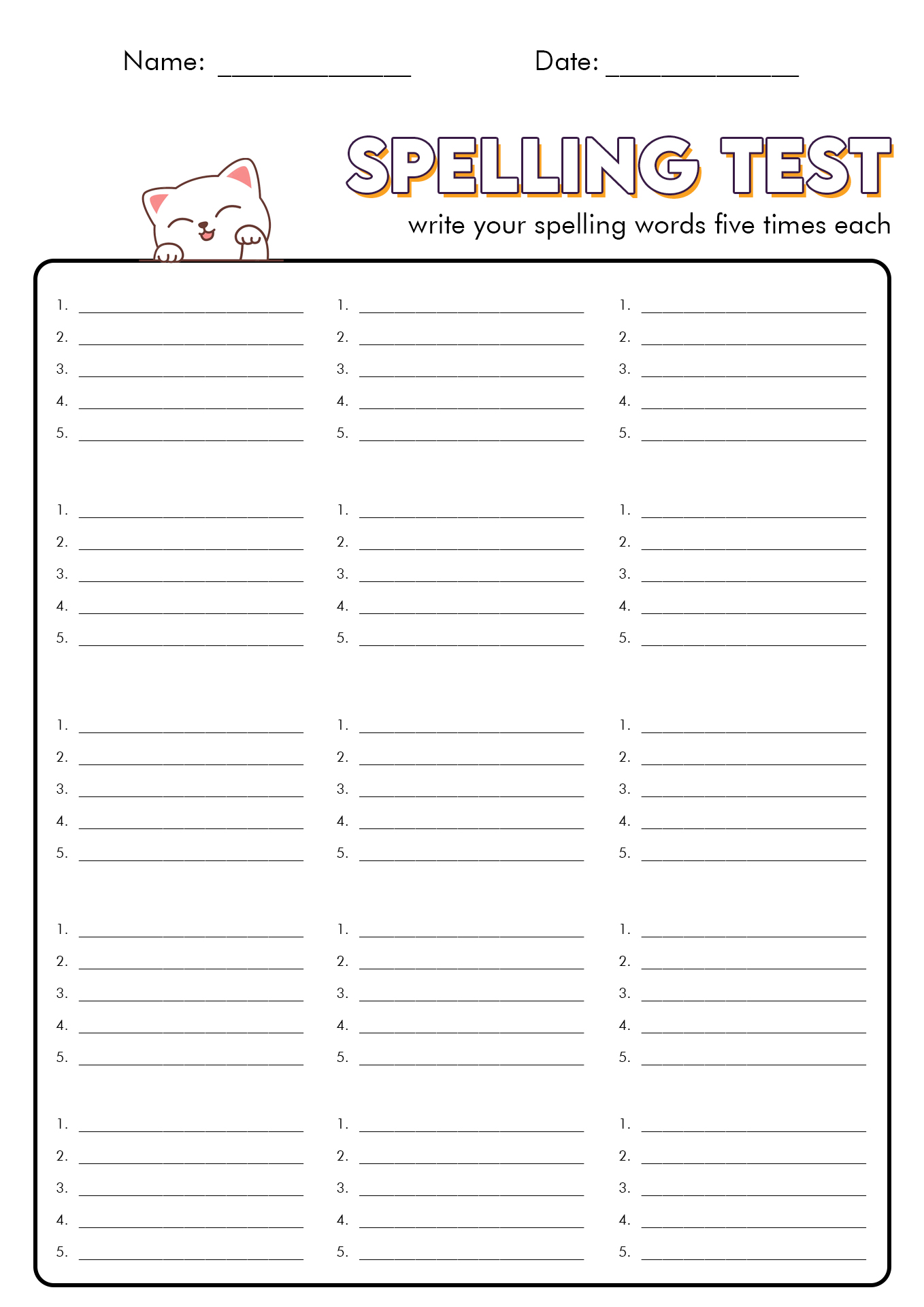 Free Printable Spelling Worksheets Ks2