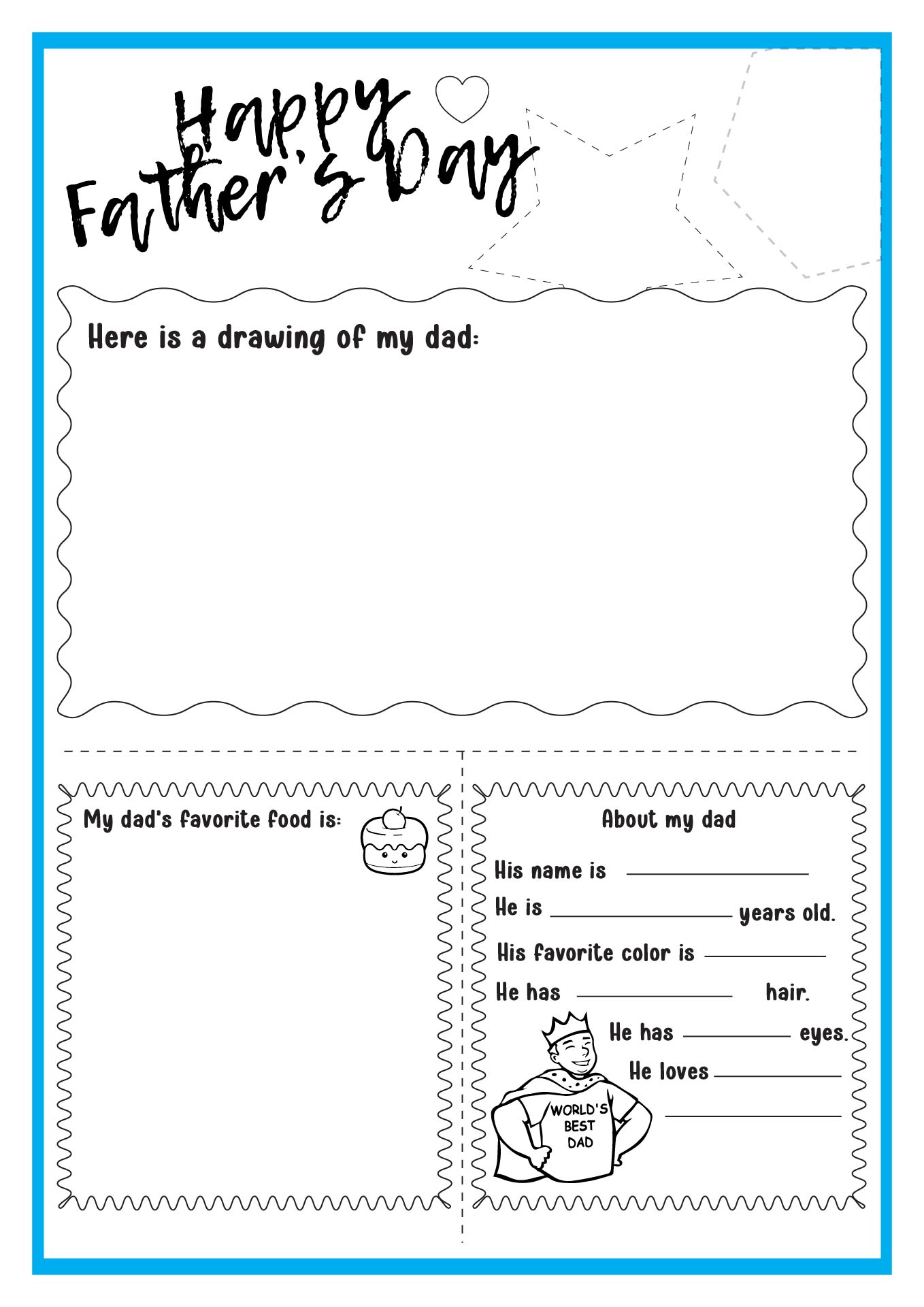 Free Printable Book for Kids to Make Their Daddy on Fathers Day Image