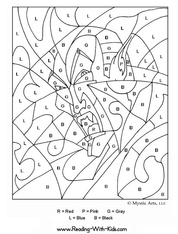 Halloween Color by Letter Coloring Pages Image