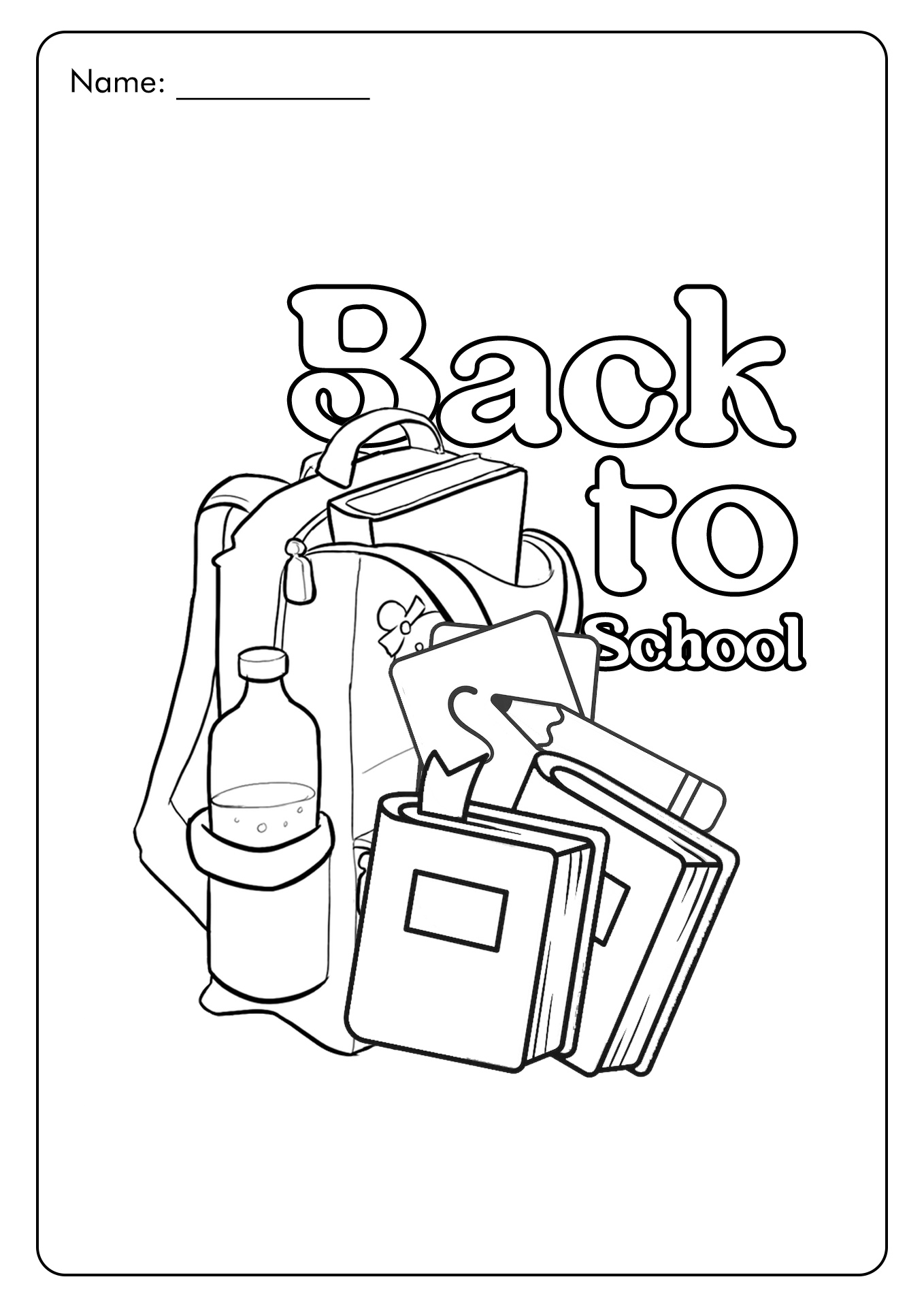Kids Back to School Coloring Pages Free