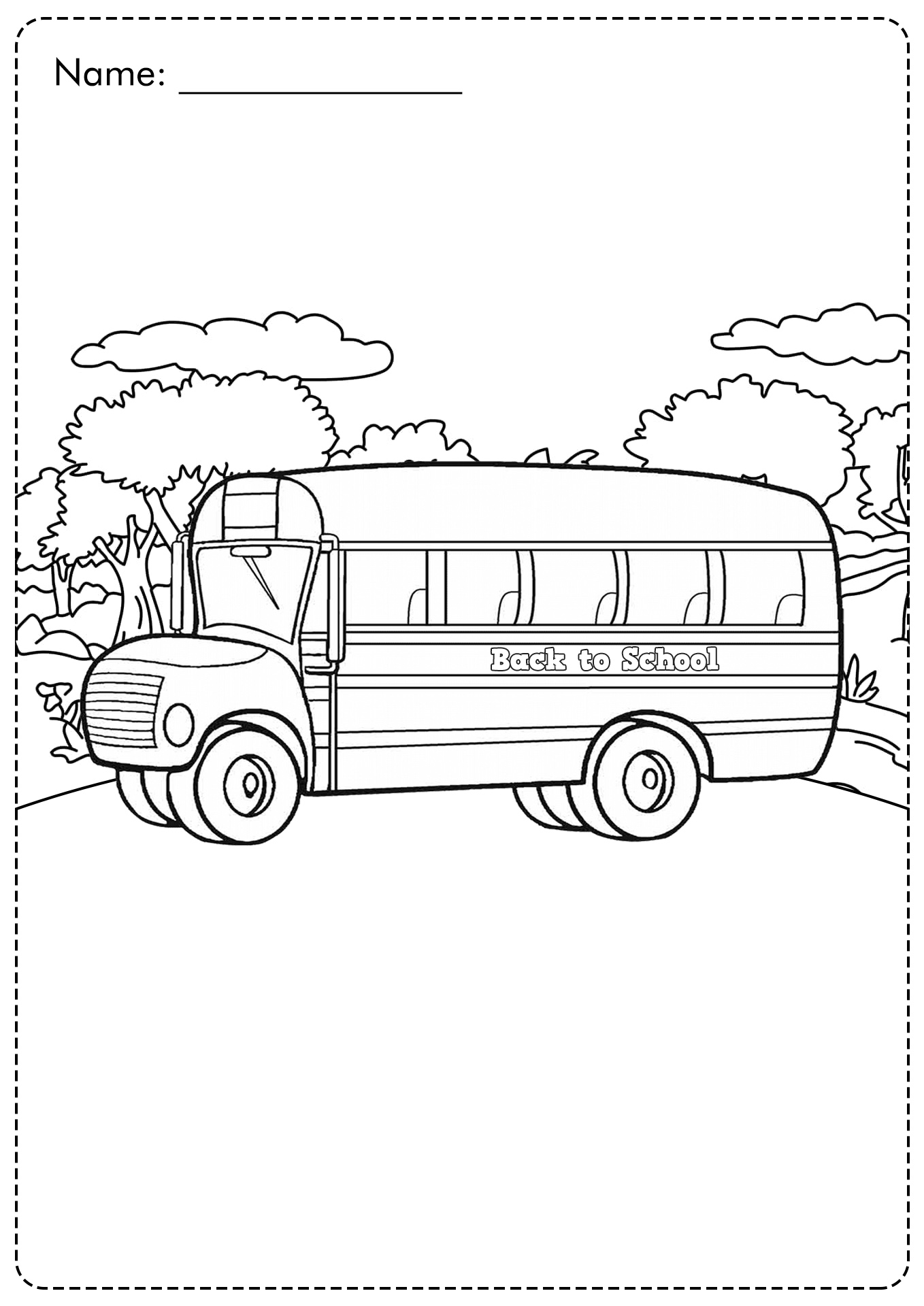 Kids Back to School Coloring Pages