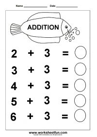 Kindergarten Addition Worksheets Image