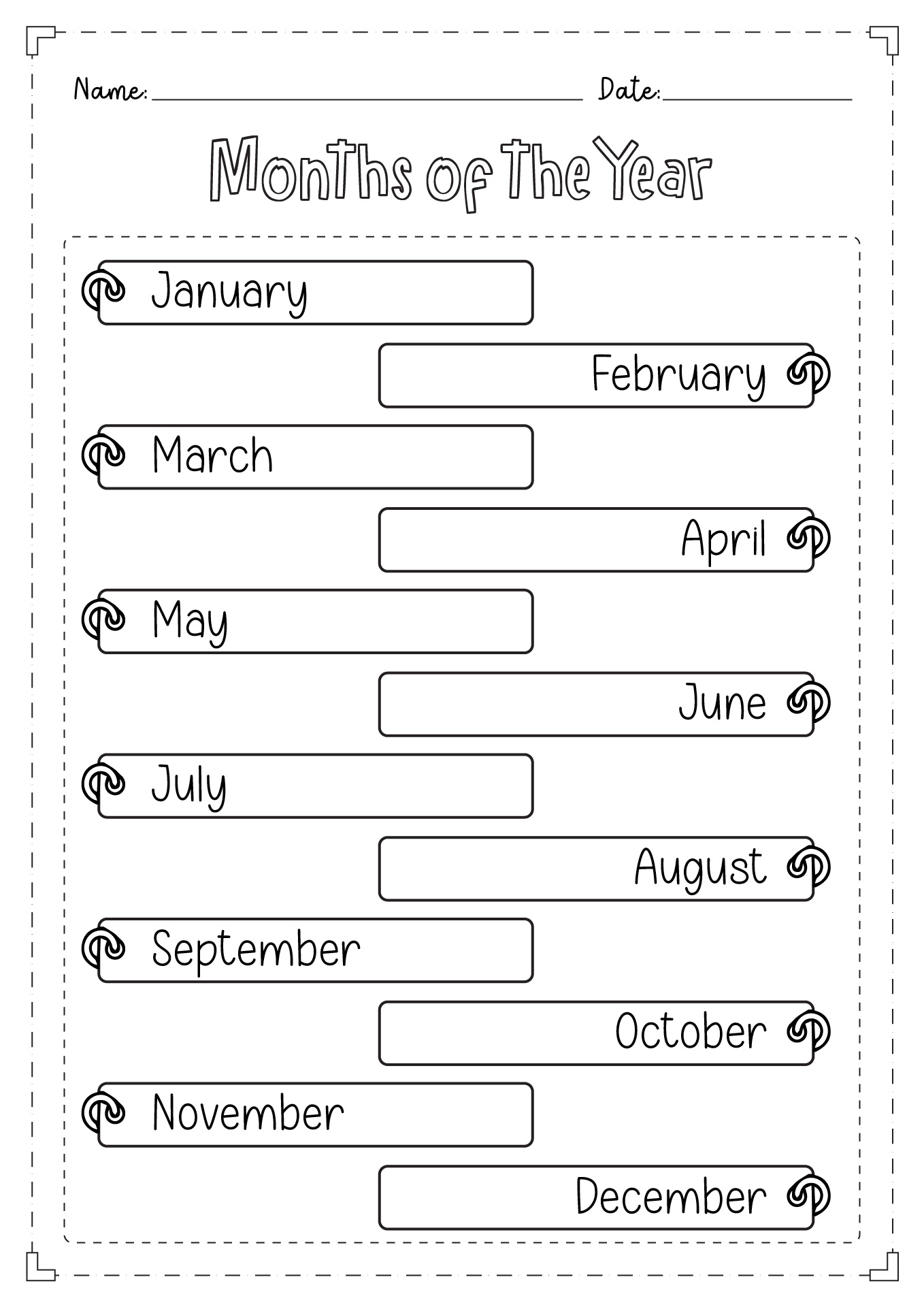 Learning Months of the Year Image
