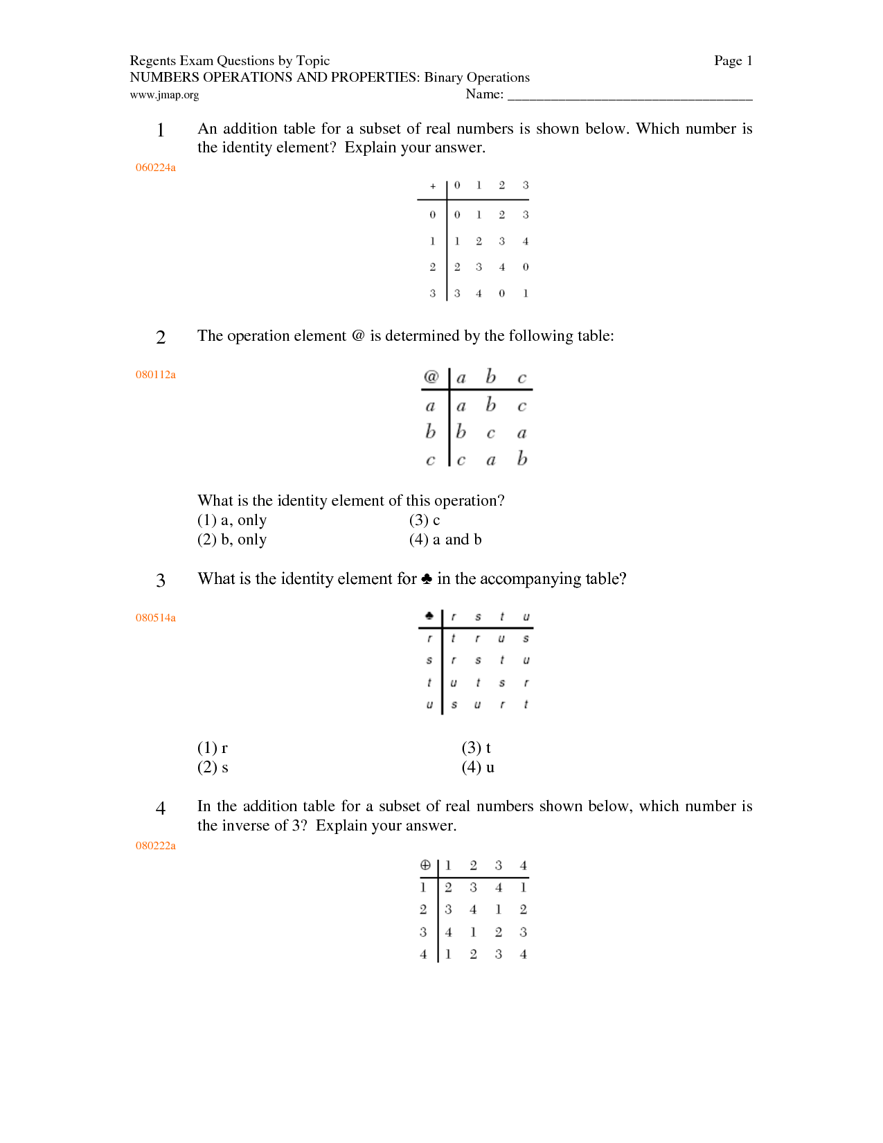 Math Numbers Operations Worksheets Image
