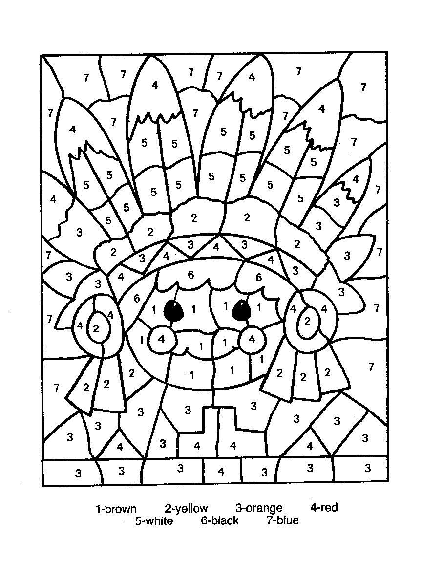 Printable Color by Number Coloring Pages Image