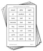 Printable Word List for 2 Year Olds Image