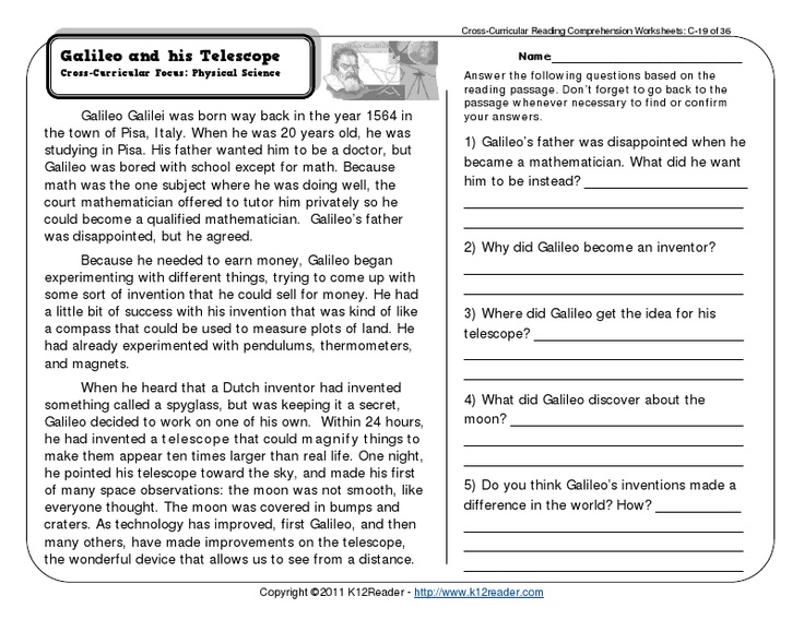 Reading Comprehension Worksheets Grade 4
