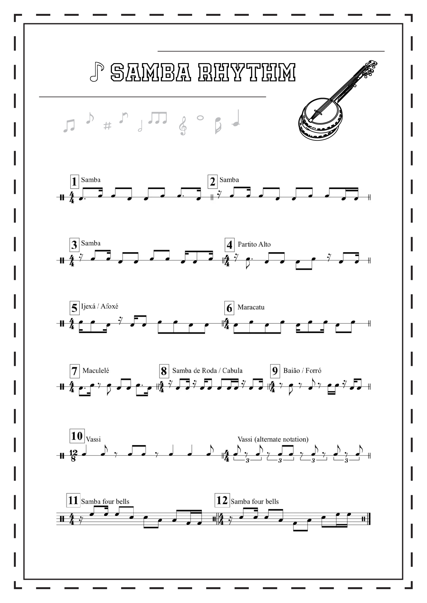 Samba Rhythm Patterns Image
