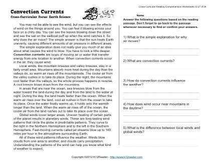 Science 6th Grade Reading Worksheets