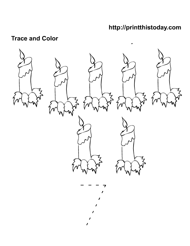 Tracing Worksheets Numbers 7 Image