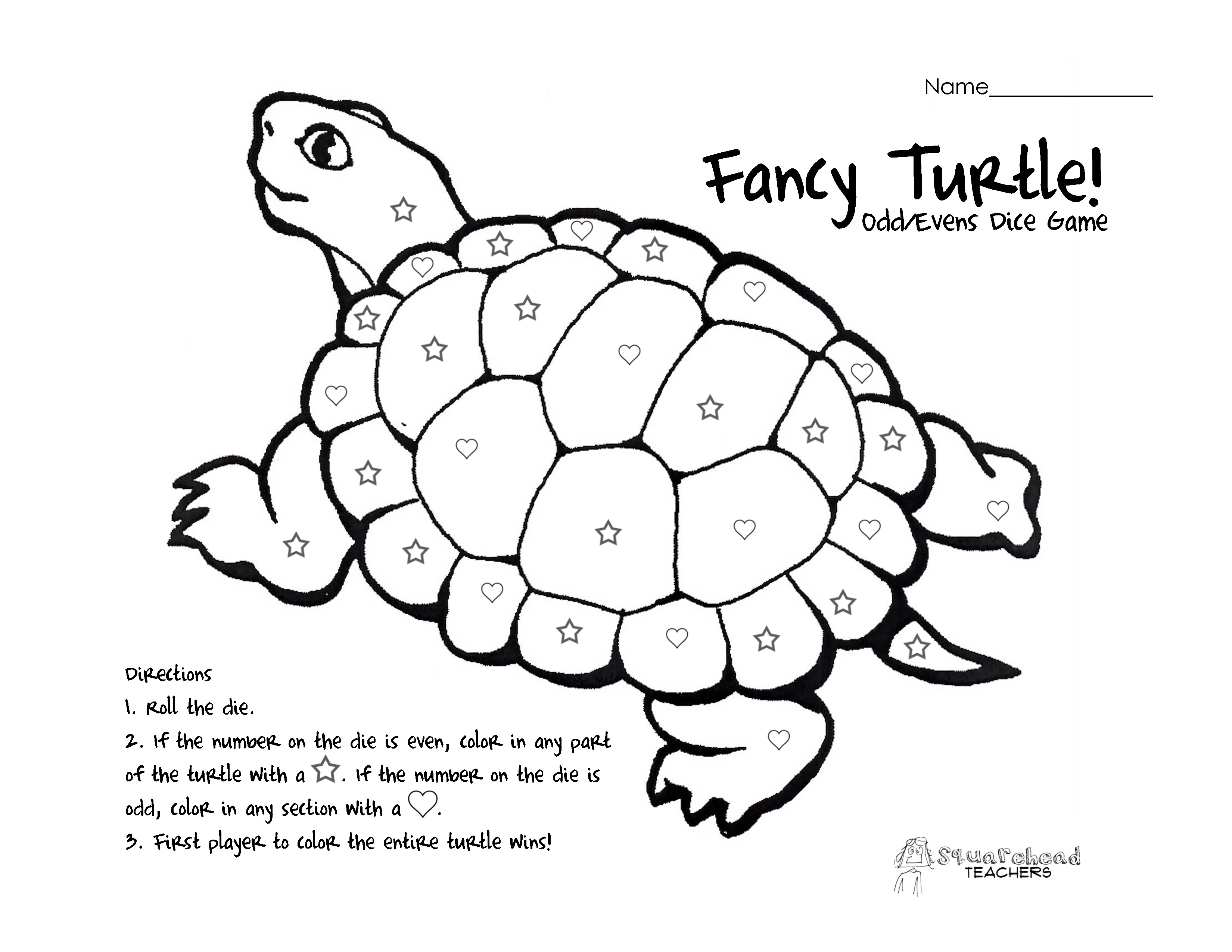 Turtle Color by Number Printables Image