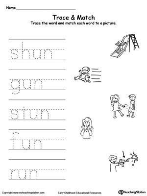 Un Word Family Worksheets Image