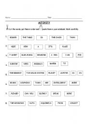 Unscramble Sentences Worksheets Image