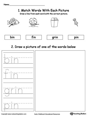 Writing Word Families Worksheet Image