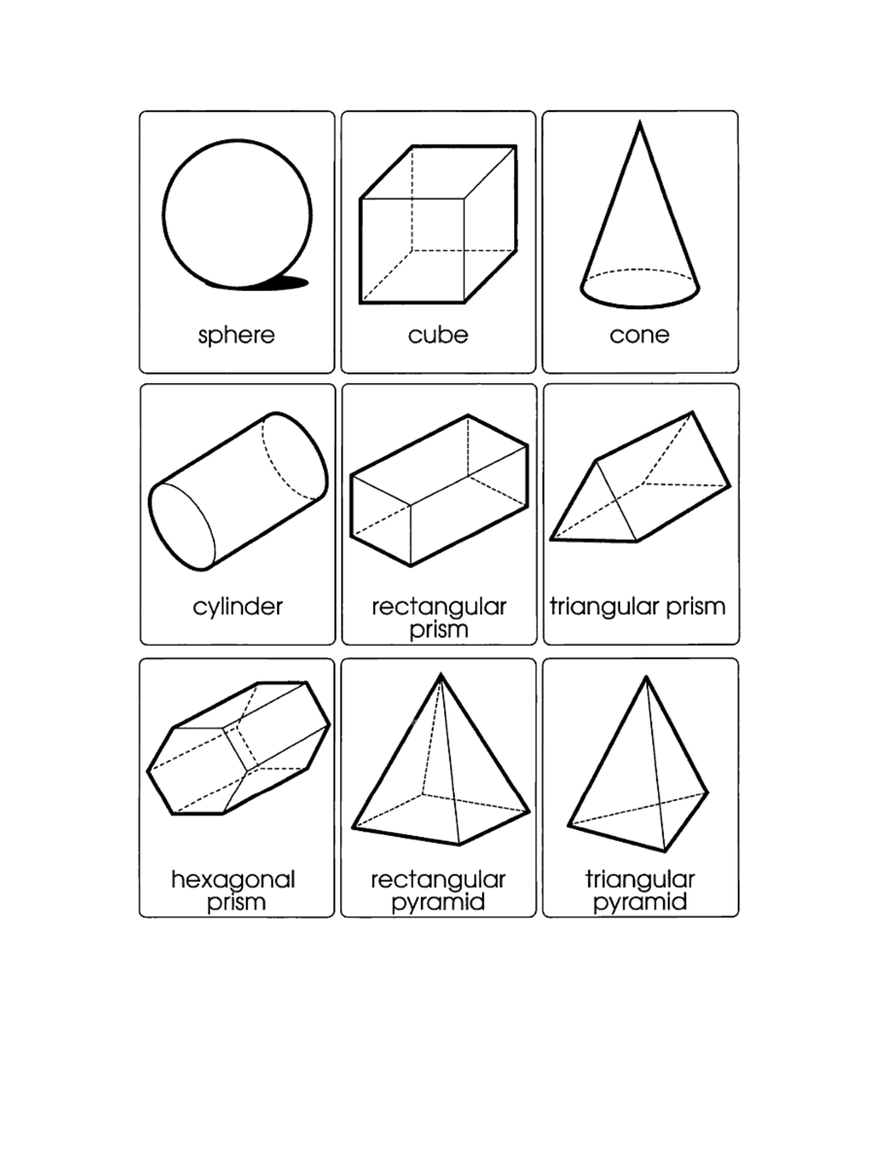 3D Geometric Shapes Printable