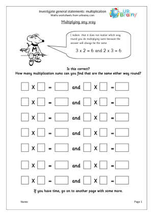 7 and 8 Multiplication Worksheets Image