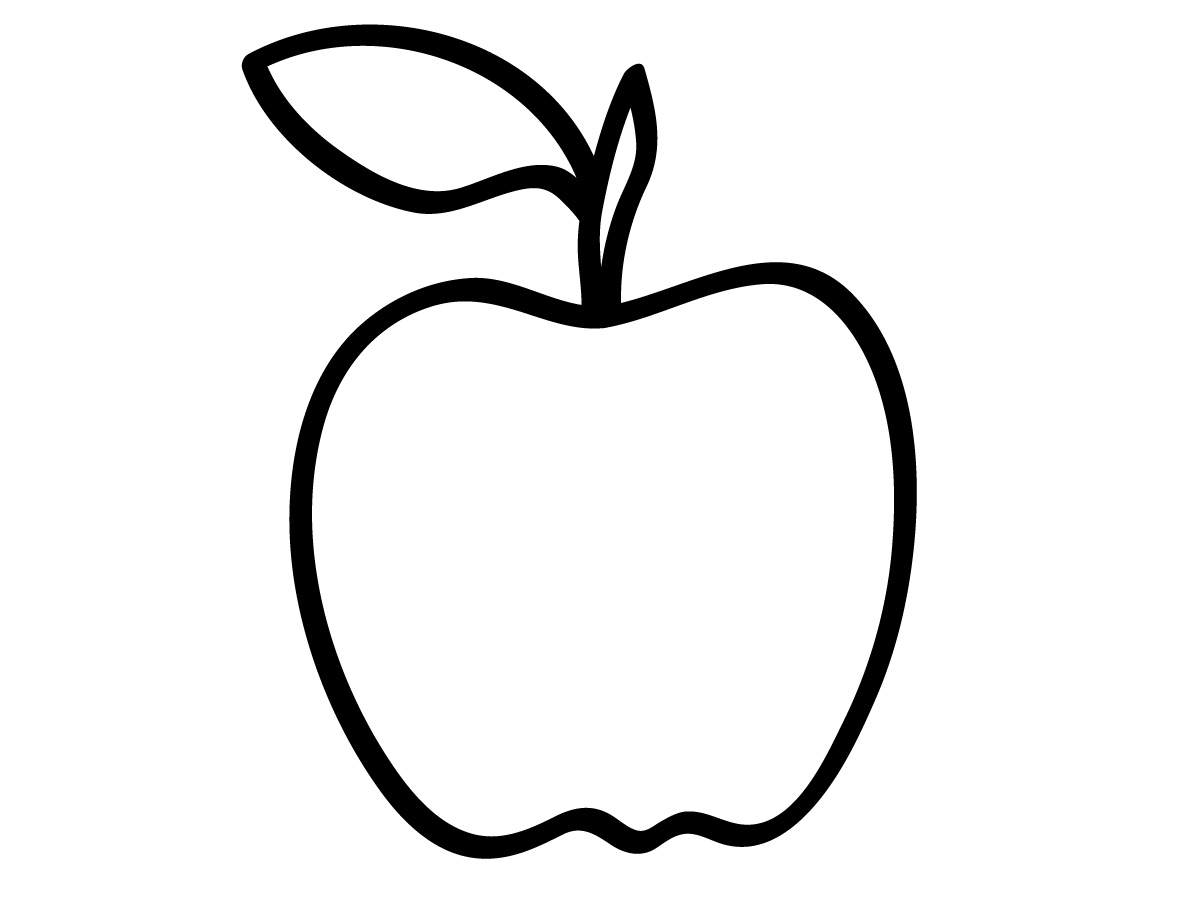 Apple Coloring Page Image