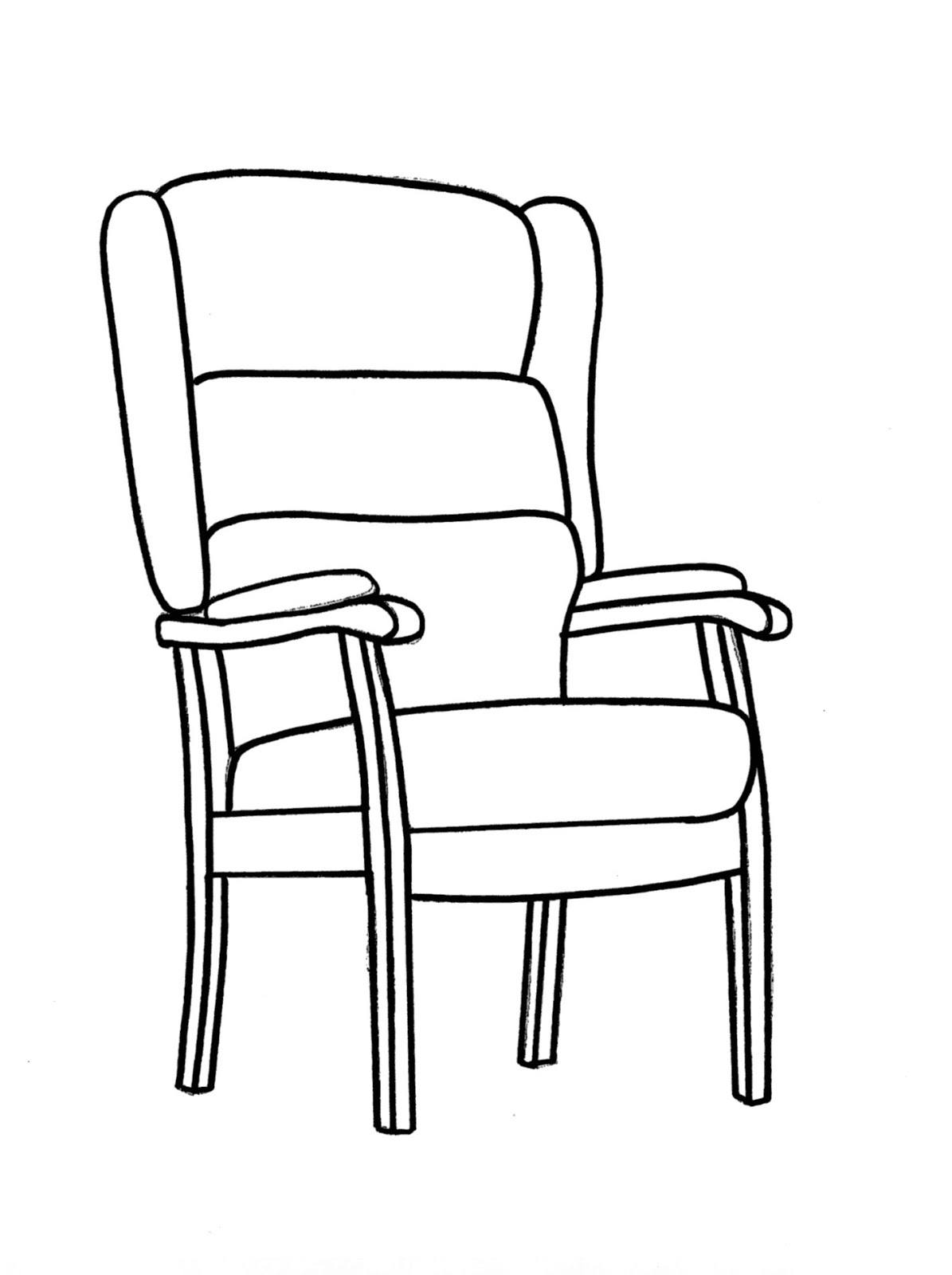 Chair Line Drawing Clip Art Image
