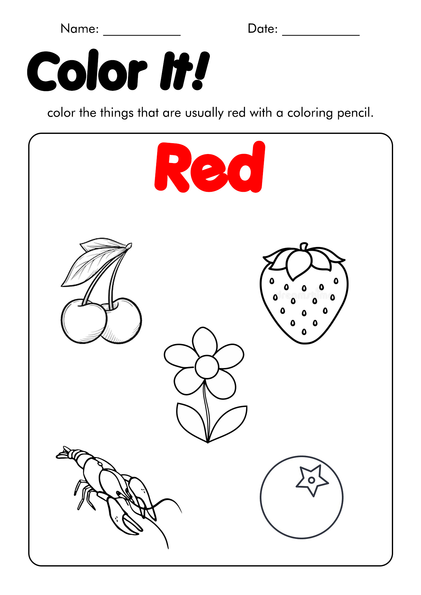 11 Red Color Worksheets Printable Free PDF At Worksheeto