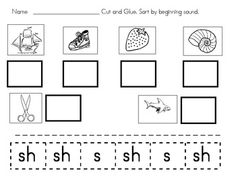 Consonant Digraphs CH SH Worksheets Image