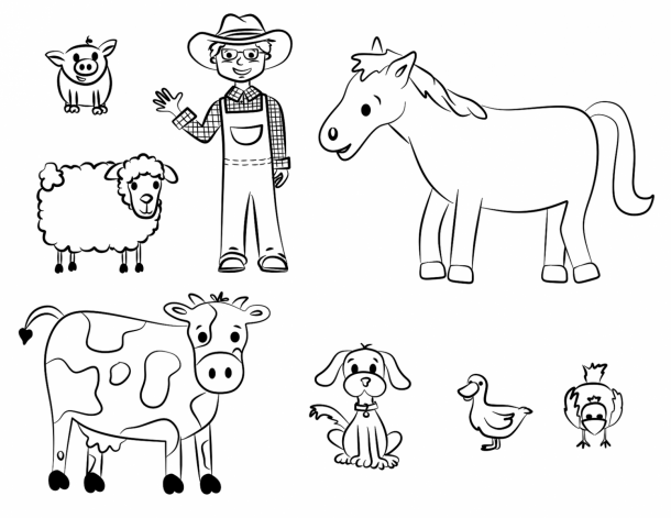 Farm Animals Coloring Pages Printable