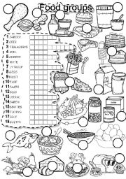 Food Groups Worksheets Image