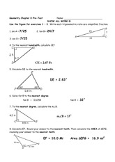 Geometry Chapter Test B Answer Key Image