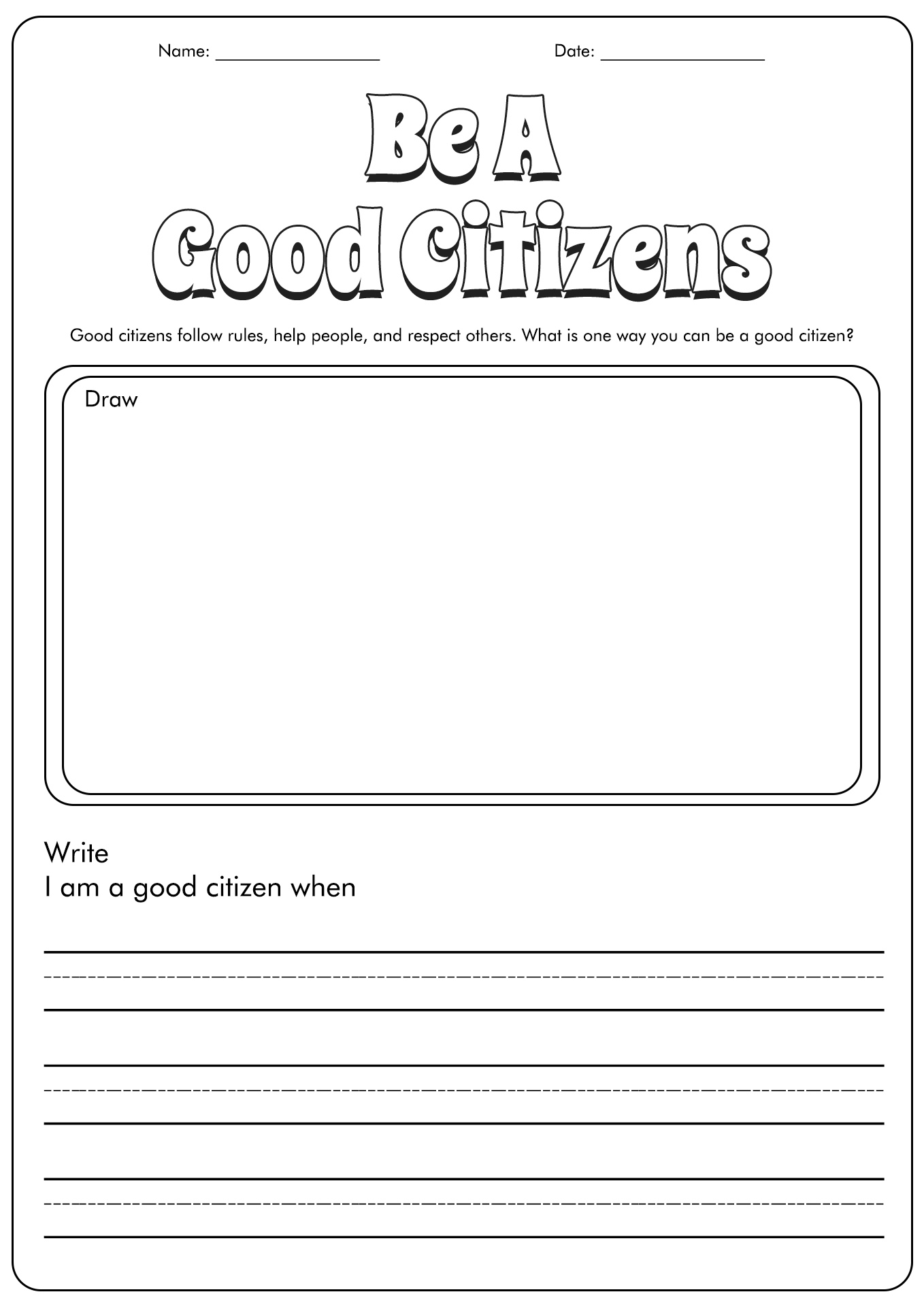 17 Being A Good Citizen 2nd Grade Worksheet Worksheeto