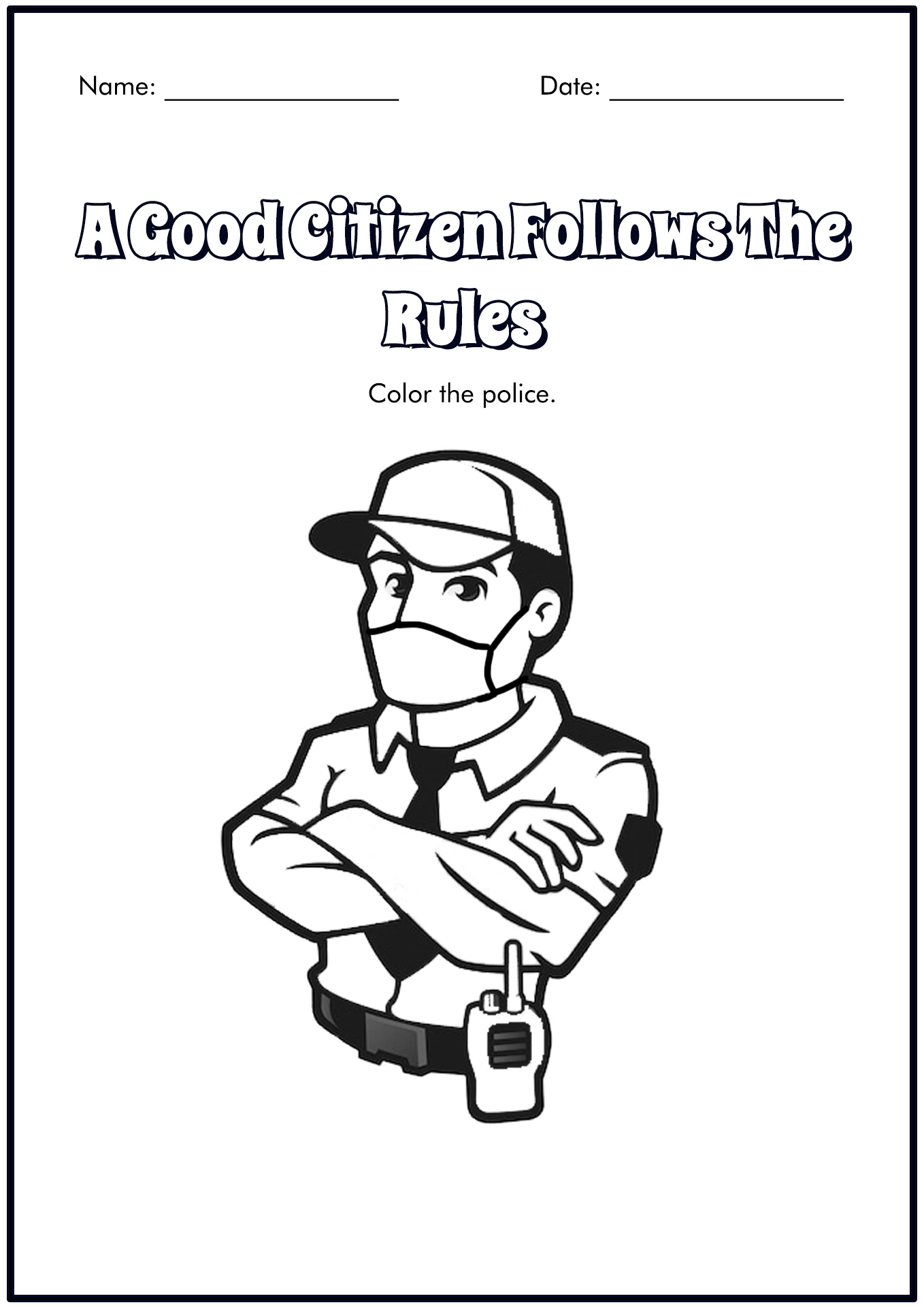 Good Citizenship Coloring Pages for Kids
