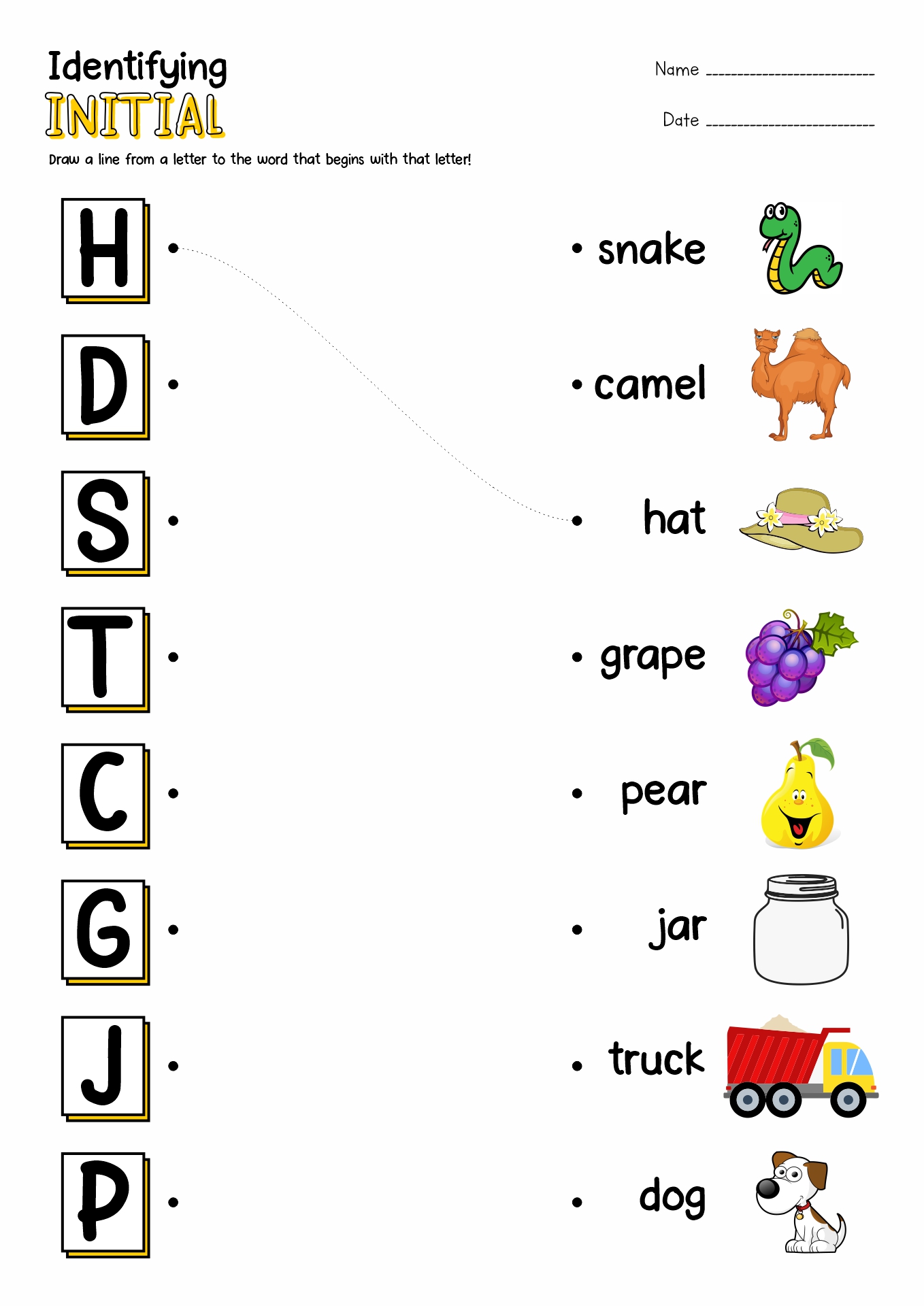 Initial Consonant Worksheets Kindergarten